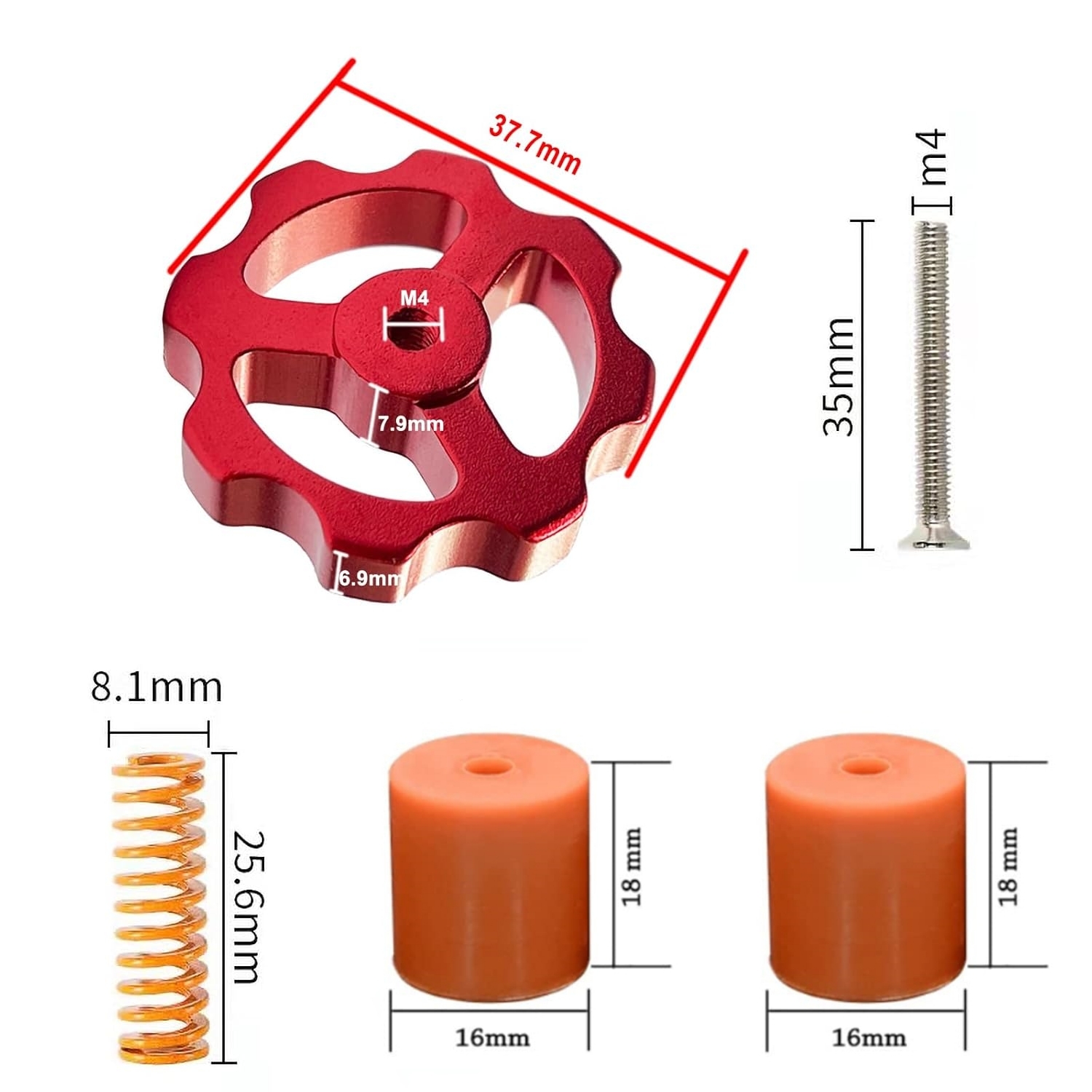 4PCS 3D Printer Hot Bed Leveli - огляд і ціна Linear Rail Mgn12H Set