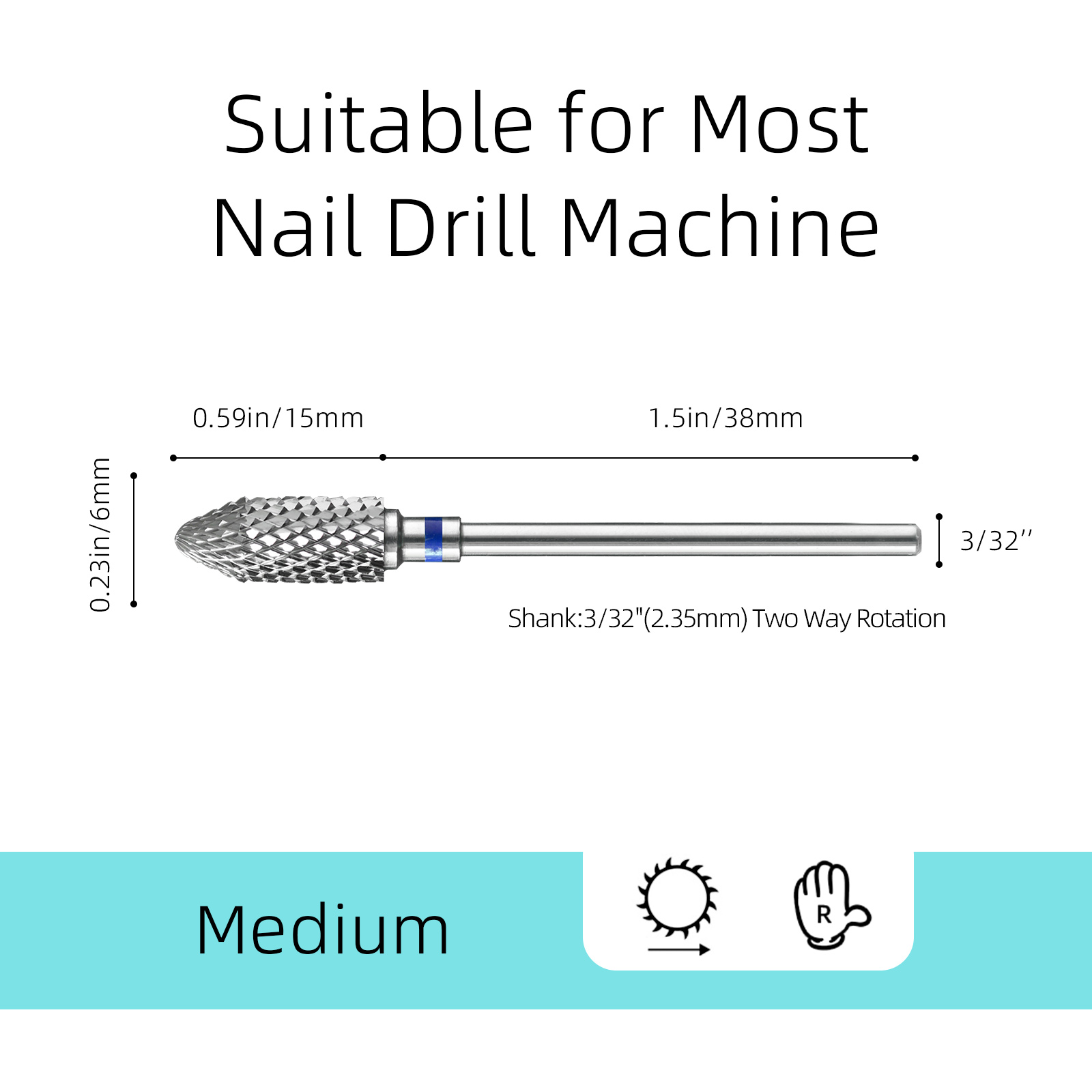 HYTOOS Bullet Carbide Nail Dri - огляд і ціна Nozzle Tungsten
