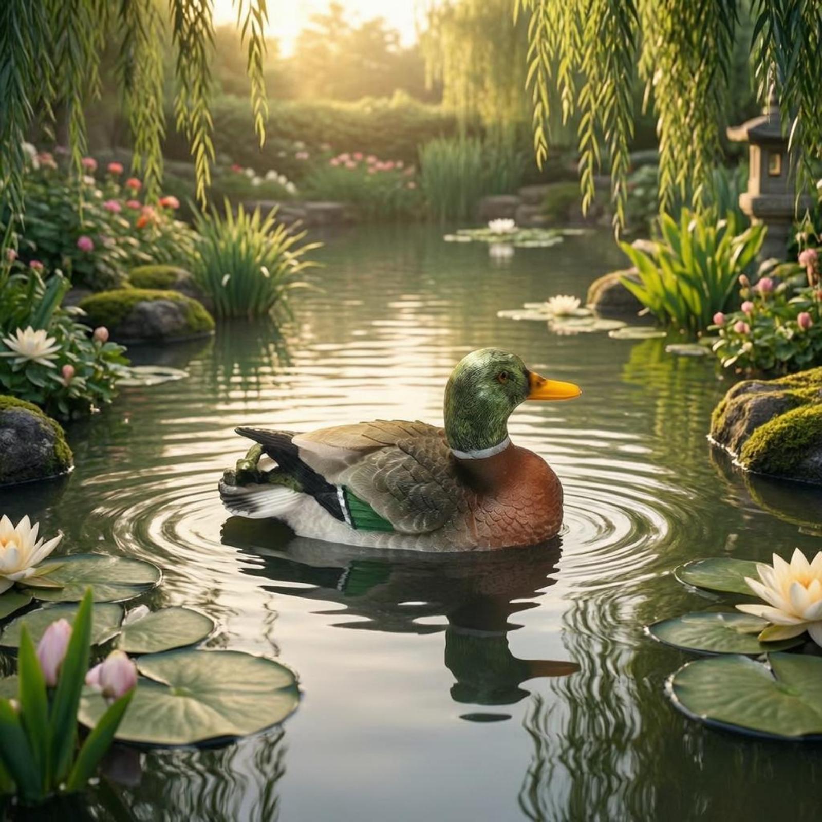 Resin Duck Figurine Outdoor Po - огляд і ціна Resin