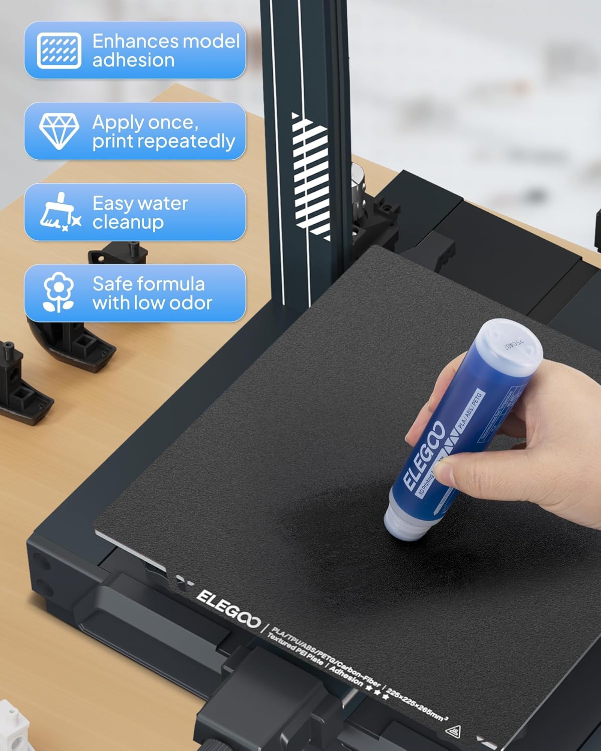 ELEGOO 3D Printer Adhesive Glu - огляд і ціна Build Plate
