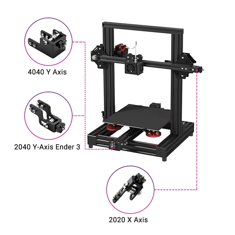3D Printer Parts Belt Tensione - огляд і ціна Linear Rail Mgn12H Set